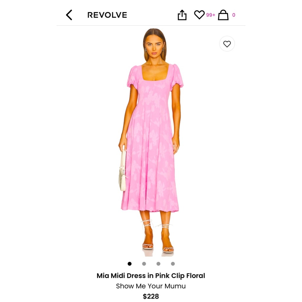 Show Me Your Mumu Mia Midi Dress in Pink Clip Floral